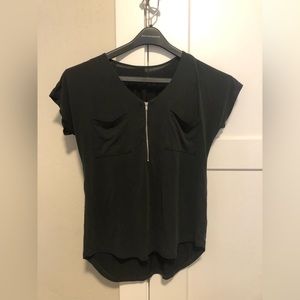 Simple black ss blouse